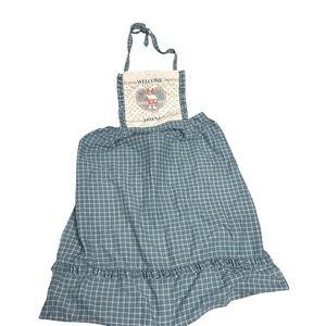 Blue Checkered Kitchen Apron